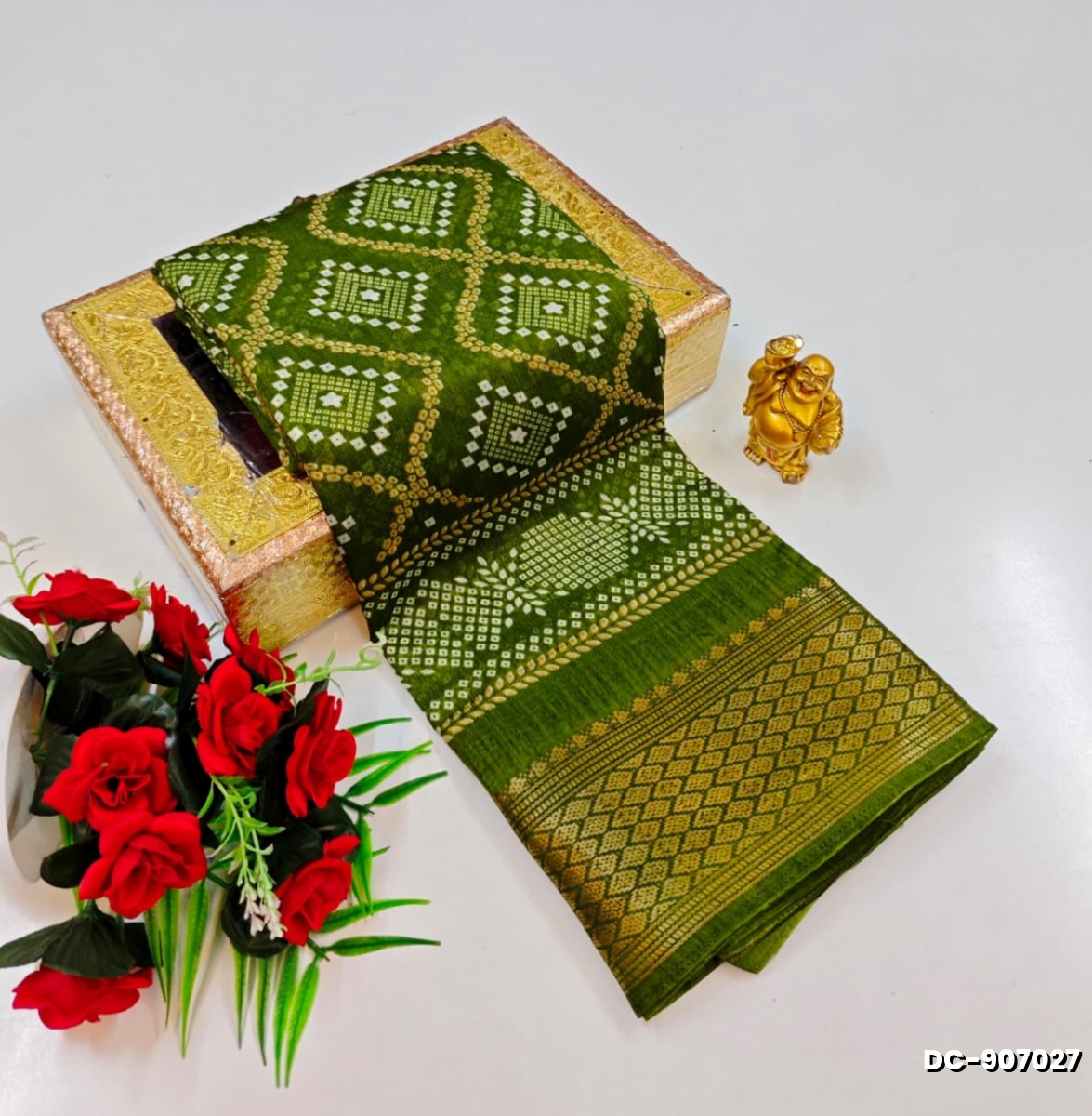 Fancy Print Soft Cotton Saree with Rich Dual Side Border